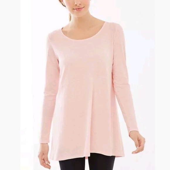 J. Jill Tops Jjill Pure Jill Pink Blush Seamed Swing Tunic Poshmark